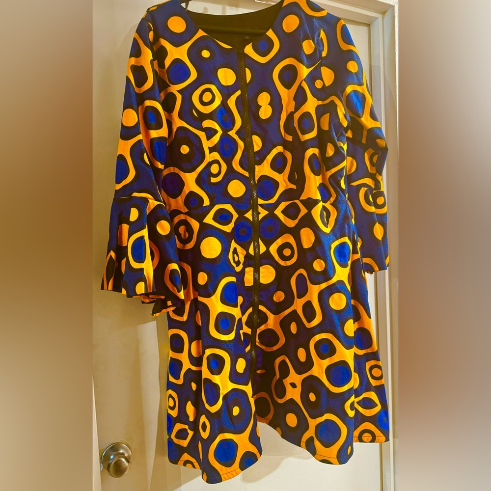 Ray Darten Long-Sleeve Fit-and-Flare Dress (XL)